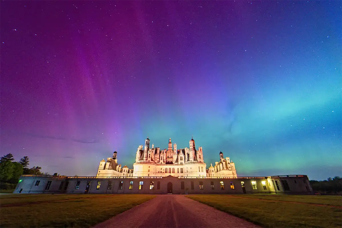 Les aurores boréales à Chambord en mai 2024